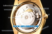 Rolex Day-Date Swiss ETA 2836 Automatic Yellow Gold Case/Bracelet with Black Dial and Stick Markers Diamonds Bezel (BP)