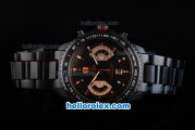 Tag Heuer Grand Carrera Calibre 17 Chronograph Quartz Full Black with Rose Gold Markers