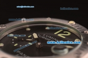Panerai Luminor Submersible Pam 199 Upgraded Regatta Chronograph Automatic with Black Dial and White Bezel
