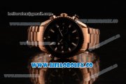 Omega Planet Ocean 600M Co-Axial Master Chronometer Chrono Clone Omega 9901 Automatic Rose Gold Case with Black Dial and Rose Gold Bracelet (EF)