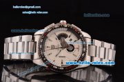 Tag Heuer Carrera Caliber 36 Quartz Movement Silver Case with White Dial and SS Strap