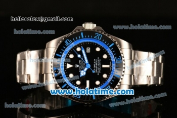 Rolex Sea-Dweller Deepsea Asia 2813 Automatic Steel Case/Strap with Black Dial and Blue Diver Index