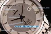 Omega De Ville Co-Axial Swiss ETA 2836 Automatic Steel Case and Strap with White Dial