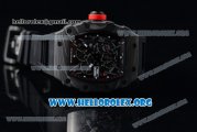 1:1 Richard Mille RM 35-02 RAFAEL NADA Japanese Miyota 9015 Automatic Black PVD Case with Skeleton Dial Red Crown Black Rubber Strap