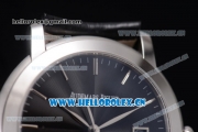 Audemars Piguet Jules Audemars Clone AP Calibre 3120 Automatic Steel Case with Black Dial and Black Leather Strap (EF)