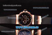 Ulysse Nardin Maxi Marine Chrono Swiss Valjoux 7750-SHG Automatic Rose Gold Case with Black Dial and Arabic Numeral Markers (EF)