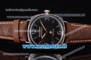 Panerai Radiomir Firenze 3 Days Clone P.3000 Automatic Steel Case with Black Dial and Brown Leather Strap (ZF)