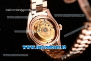 Rolex Datejust Swiss ETA 2671 Automatic Rose Gold Case with Brown Dial Diamonds Markers and Rose Gold Bracelet (BP)