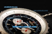 Breitling Bentley Supersports Chronograph Miyota Quartz Movement Steel Case with Black Dial and Black Leather Strap