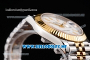 Rolex Datejust II Asia 2813 Automatic Two Tone Case/Bracelet with White Dial and Stick Markers (BP)