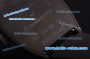 Franck Muller Casablanca Swiss ETA 2836 Automatic PVD Case with Diamond Bezel/Dial Black Rubber Strap