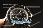Blancpain Fifty Fathoms Chronograph Valjoux 7750 Automatic Super Luminor Bezel With Black Genuine Leather 5085F 1130 52A(EF)