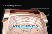 Parmigiani Kalpa Grande Clone Parmigiani PF331.01 Automatic Rose Gold Case with Rose Gold Dial Stick/Arabic Numeral Markers and Brown Leather Strap