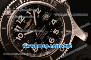 Breitling SuperOcean II Swiss ETA 2824 Automatic Steel Case with Black Dial and Black Rubber Strap (GF)