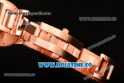 Cartier Rotonde De Miyota Quartz Rose Gold Case/Bracelet with Brown Dial and White Roman Numeral Markers