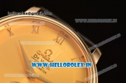 Omega De Ville Co-Axial Swiss ETA 2824 Automatic Yellow Gold Case with Gold Dial and Roman Numeral Markers