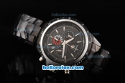 Tag Heuer Carrera Quartz Movement PVD Case with Black Dial