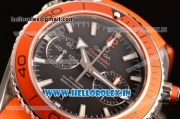 Omega Seamaster Planet Ocean Chrono Clone 9300 Automatic Steel Case with Black Dial and Orange Bezel - 1:1 Original