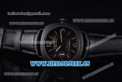 Panerai Radiomir Black Seal Pam 292 Asia 6497 Manual Winding Ceramic Case with Black Dial Stick/Arabic Number Markers and Black Leather Strap