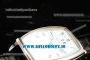 Breguet Heritage Asia Automatic Steel Case White Dial With Roman Numeral Markers Black Leather Strap