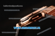 Hublot Classic Fusion 9015 Auto Rose Gold Case with Black Dial and Brown Leather Strap