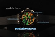 Hublot Big Bang Chronograph Swiss Valjoux 7750 Automatic Movement PVD Case with Ceramic Bezel and Black Rubber Strap