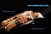 Breitling Chronomat B01 Chronograph Quartz Movement Rose Gold Case with Rose Gold Stick Markers and Black Rubber Strap