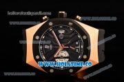 Audemars Piguet Royal Oak Offshore Chrono Miyota Quartz Rose Gold Case with Black Dial and PVD Bezel