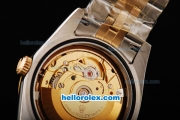 Rolex Datejust Automatic Movement White Dial with Gold Roman Markers and Steel Case-18K Gold Never Fade