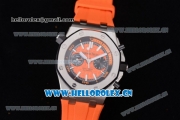 Audemars Piguet Royal Oak Offshore Diver Swiss Valjoux 7750 Automatic Steel Case with Orange Dial Orange Rubber Strap and Stick/Arabic Numeral Markers (EF)