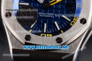 Audemars Piguet Royal Oak Offshore Diver Asia 2813 Automatic Steel Case with Blue Dial and Stick Markers Blue Rubber Strap (EF)