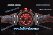 Audemars Piguet Royal Oak Offshore Singapore Grand Prix Chronograph Miyota Quartz PVD Case with Steel Bezel and Red Dial