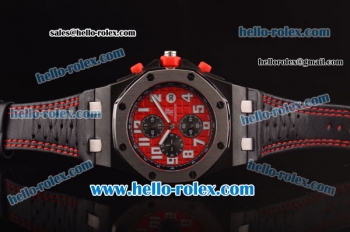 Audemars Piguet Royal Oak Offshore Singapore Grand Prix Chronograph Miyota Quartz PVD Case with Steel Bezel and Red Dial