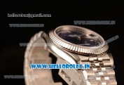 Rolex Datejust 37mm Swiss ETA 2836 Automatic Steel Case with Jubilee Steel Bezel Blue Dial Diamonds Steel Bracelet