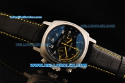 Ferrari California Chronograph Miyota Quartz Movement Steel Case with Arabic Numeral Markers and Black Leather Strap