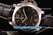 Panerai Luminor Marina 1950 3 Days PAM 392 Clone P.9000 Automatic Steel Case with Black Dial and Black Leather Strap (KW)