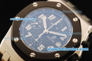 Audemars Piguet Royal Oak Offshore Chronograph Swiss Valjoux 7750 Automatic Movement Steel Case with Black Dial and Black Rubber Strap-Run 9@Sec