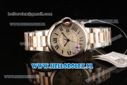 Cartier Ballon Bleu De Medium Swiss ETA 2671 Automatic Steel Case Silver Dial Roman Numeral Markers and Two Tone Bracelet Cartier Ballon Bleu De Medium Swiss ETA 2671 Automatic Steel Case Silver Dial Roman Numeral Markers and Two Tone Bracelet