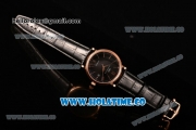 IWC Portofino Automatic Miyota 9015 Automatic Rose Gold Case with Black Dial and Stick Markers