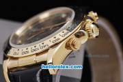 Rolex Daytona Chronograph Automatic Gold Case with Black Dial-Diamond Markers