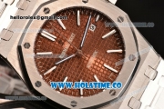 Audemars Piguet Royal Oak 41MM Asia Automatic Full Steel with Stick Markers and Brown Dial