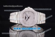 Patek Philippe Jumbo Nautilus Miyota 9015 Automatic Steel/Diamonds Case with Diamonds Dial and Stick Markers