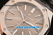 Audemars Piguet Royal Oak 41MM Asia Automatic Steel Case with Grey Grids Dial and Stick Markers