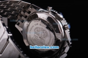 Breitling Navitimer Automatic Movement with Black Dial and Green Numeral Marker-SS Strap