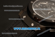 Hublot Classic Fusion Chronograph 7750 Auto PVD Case PVD Bezel with Black Dial and Black Leather Strap