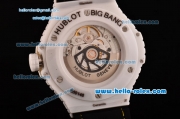 Hublot Big Bang Tutti Frutti Caviar Swiss ETA 2824 Automatic White Ceramic Case with Yellow Leather Strap and Diamond/Rose Gold Bezel - 1:1 Original