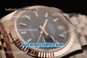 Rolex Datejust Clone Rolex 3135 Automatic Steel Case Blue Dial With Stick Markers Steel Bracelet- 1:1 Original(AR)