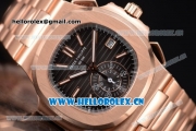 Patek Philippe Nautilus Clone PP 315 Automatic Rose Gold Case/Bracelet with Black Dial (BP)