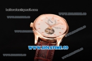 Patek Philippe Calatrava Tourbillon Swiss ETA 2824 Automatic Rose Gold Case with Diamonds Markers and White Dial