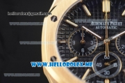 Audemars Piguet Royal Oak Miyota Quartz Yellow Gold Case/Bracelet with Black Dial and Stick Markers